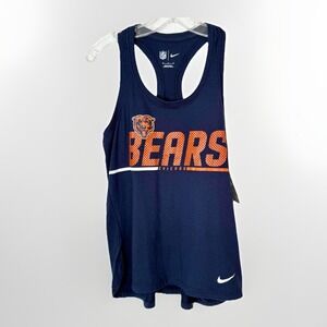 NWT Nike Chicago Bears NFL Women's Racerback Tank Top Size Medium Navy Blue